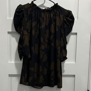 Sugarlips Black and Brown Floral Blouse